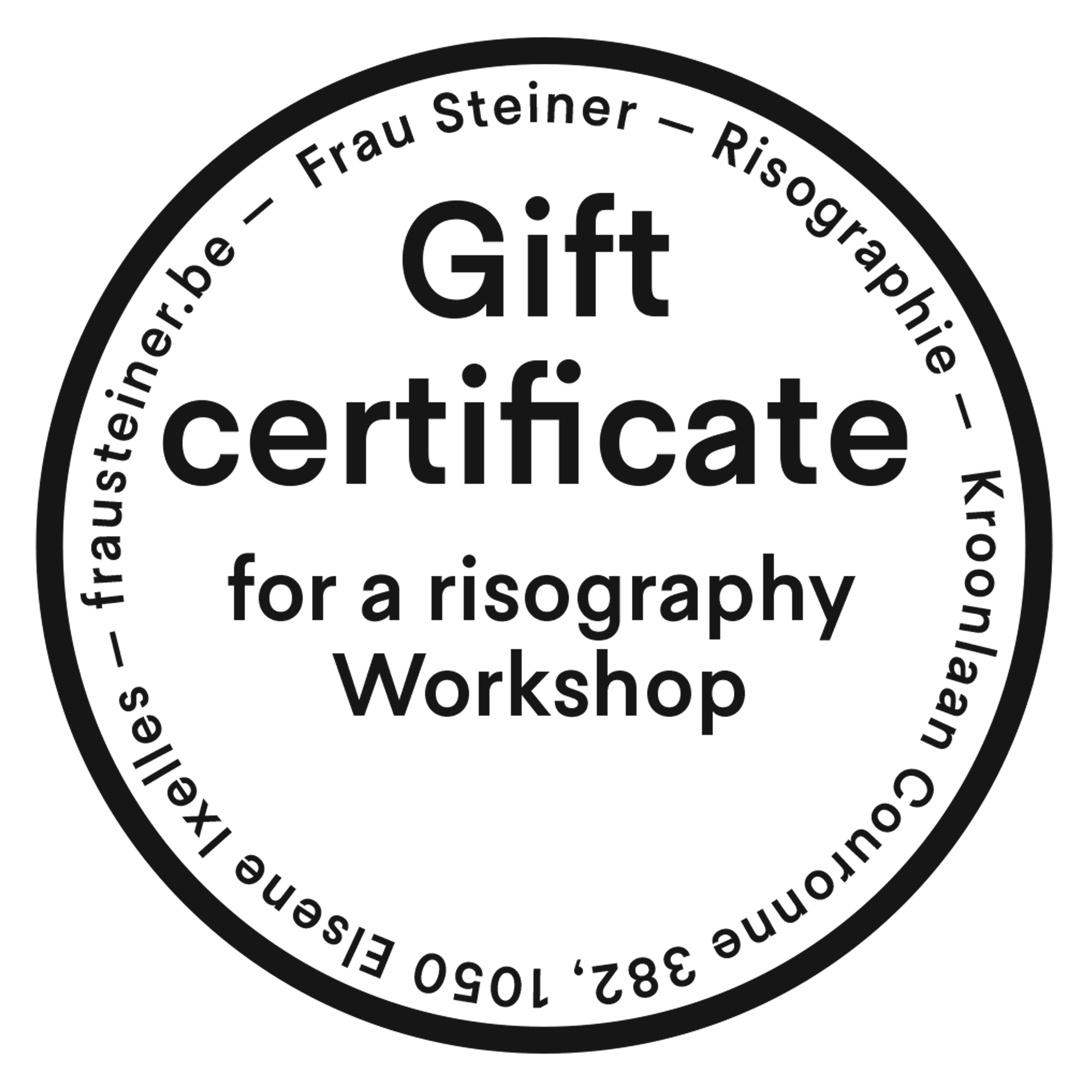 workshop gift certificate