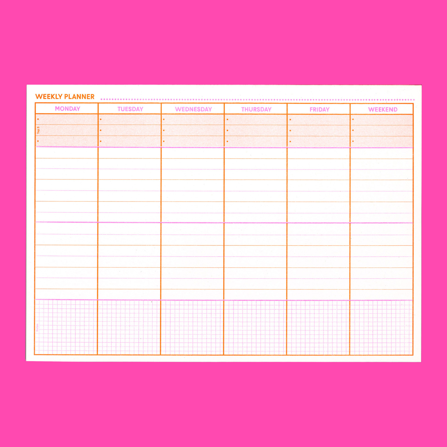 Weekly planner